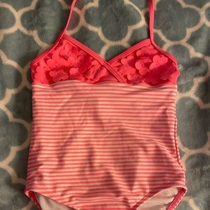 Pink Flower One Piece Swimsuit